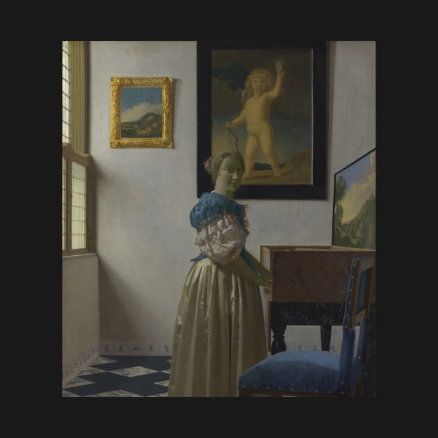 Lady Standing at a Virginal by Jan Vermeer by Classic Art Stall