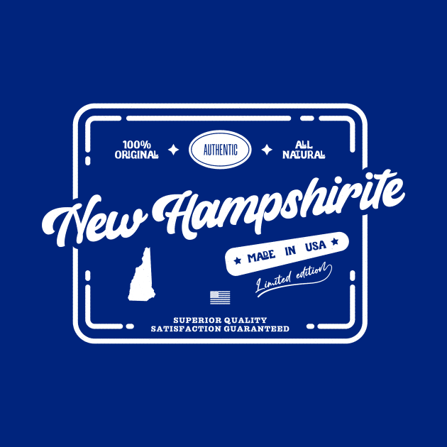 Original New Hampshirite Cool Vintage Light Stamp Print New Hampshire Resident Gift by Space Surfer 