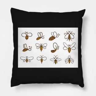 Honey Bees Honeybee Pillow