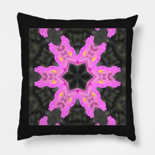 Zinnia Flower Butterfly Kaleidoscope Pattern (Seamless) 3 Pillow