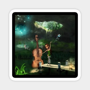 The mysterious Cave with  the wonderful of the Violin and dancing fairy Magnet