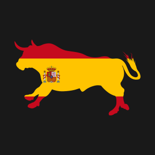 Spain Spanish Flag Souvenir Toro España Bull Silhouette T-Shirt