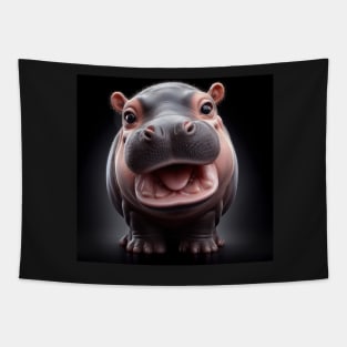 cute and adorable baby hippo Tapestry