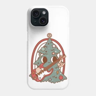 Groovy Christmas Tree With Guitar Phone Case
