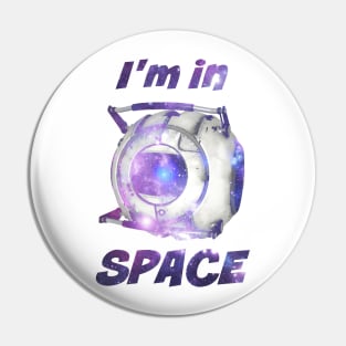 Portal 2 Wheatley "I'm in Space!" Galaxy Print Pin