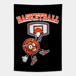 Retro Basketball Mascot Tapestry