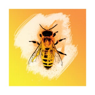 Honey Bee Bright Yellow Design T-Shirt