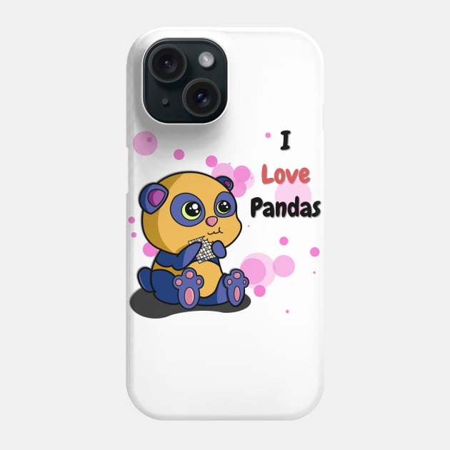 I Love Pandas | Python Dawn Black Phone Case by aRtVerse