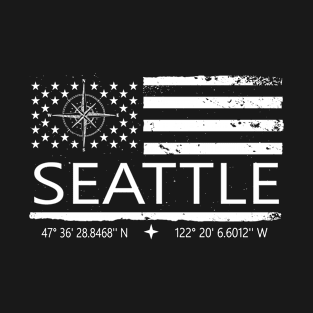 Us Flag Seattle, Seattle City Love T-Shirt