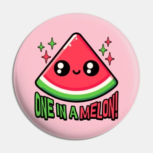 One In A Melon! Cute Watermelon Pun Pin