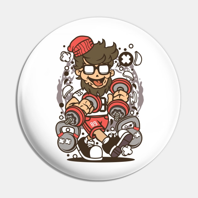 Hipster Gym Pin by p308nx