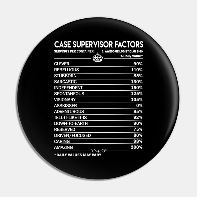 Case Supervisor T Shirt - Case Supervisor Factors Daily Gift Item Tee Pin by Jolly358