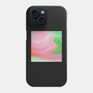 Pink and Green Marble Waves Phone Case