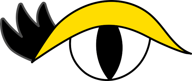 Cute Cartoon Eye with lashes and yellow lid Kids T-Shirt by Angel Dawn Design