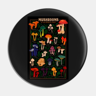 Mushrooms of the Redwood Forest Pin