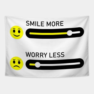 Smile more Worry less Tapestry