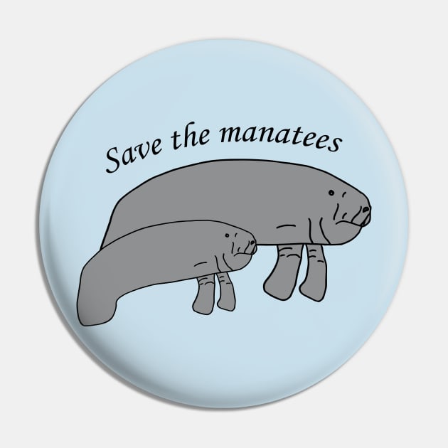 Save the manatees Pin by Anke Wonder 