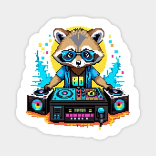 DJ Raccoon Magnet