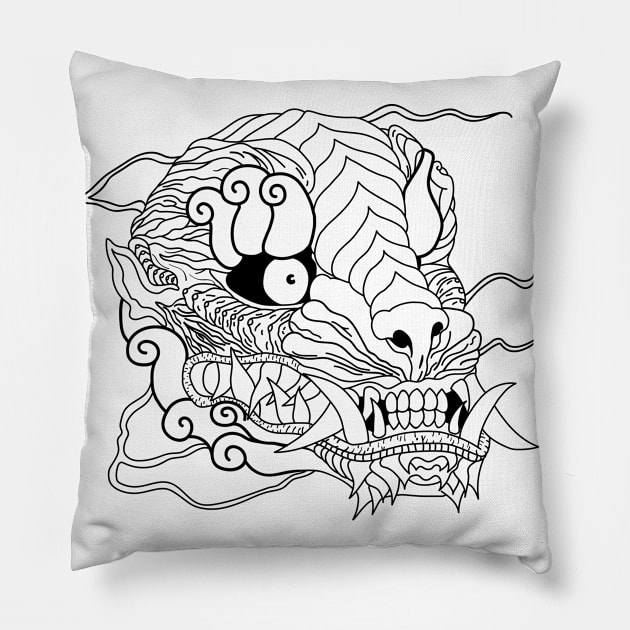 Mystic dragon Pillow by Heddoresu