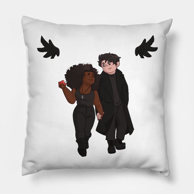 Death and Dream Stroll Pillow by Oh My Martyn