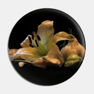 Garlic and Lilies - Baroque Inspired Dark Still Life Photo Pin