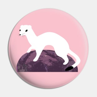 Ermine in winter dress Pin