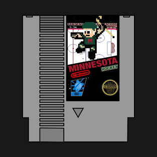 Minnesota Hockey 8 bit cartridge design T-Shirt