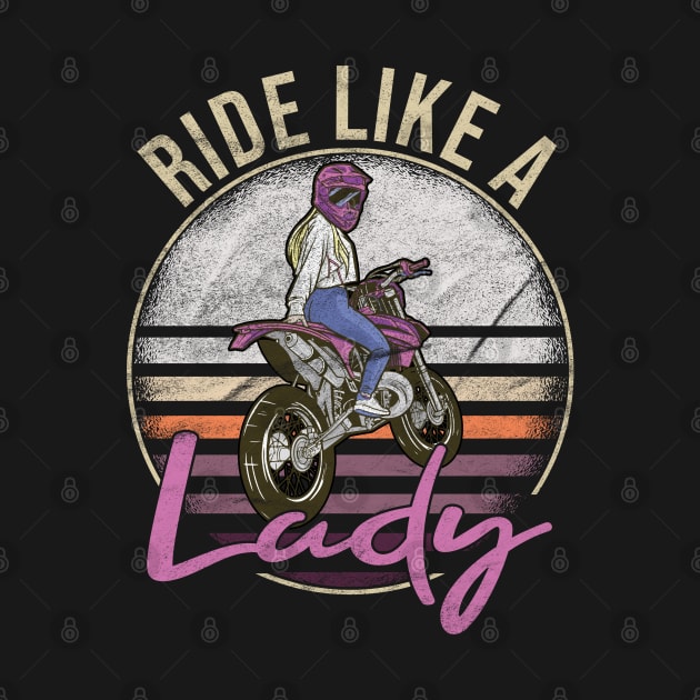MotoCross motorcyclist woman lady girl motorcycle dirt bike by auviba-design