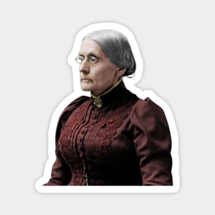 Susan B. Anthony Seated Portrait Colorized Magnet