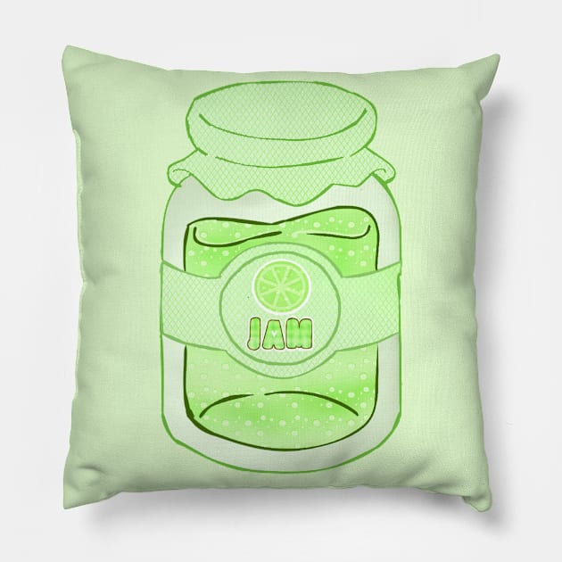 Kawaii Lime Jam Pillow by Funtimeisparty