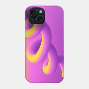 Fluid orange geometric shape. Pink worm Phone Case