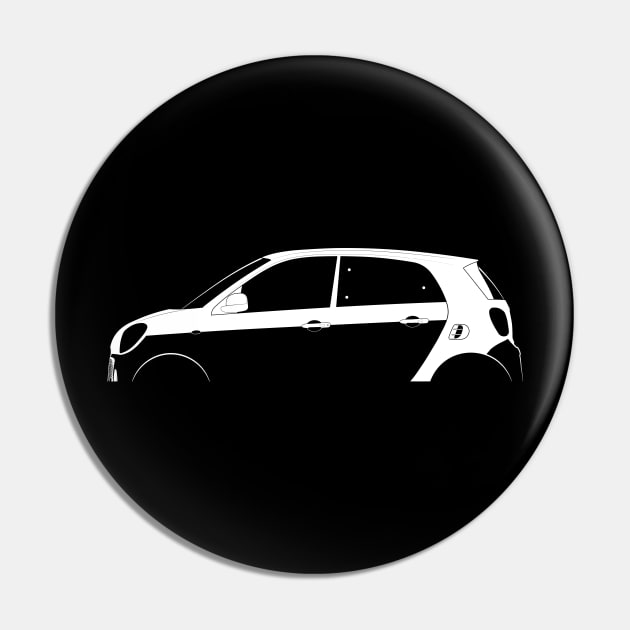 smart forfour (W453) Silhouette Pin by Car-Silhouettes