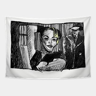 Noir Intrigue Tapestry