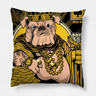 King Bulldog Hustle T-shirt Pillow