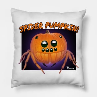 Spider Pumpkin Pillow