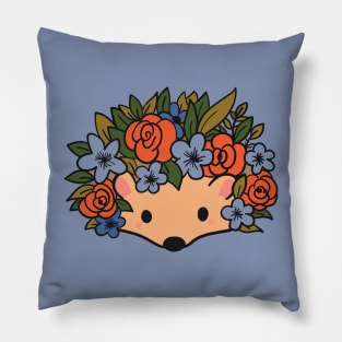 Hedgehog with flowers Pillow