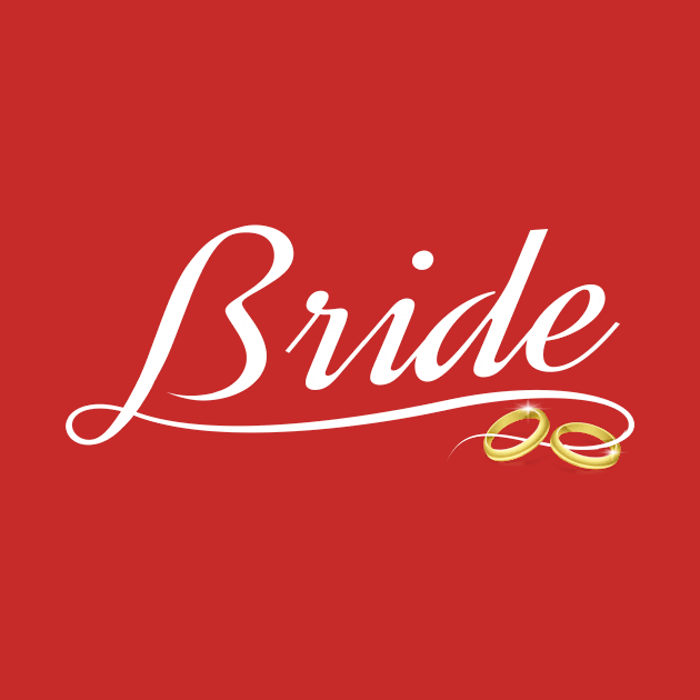 Bride with Gold Rings Wedding Calligraphy by Jasmine Anderson