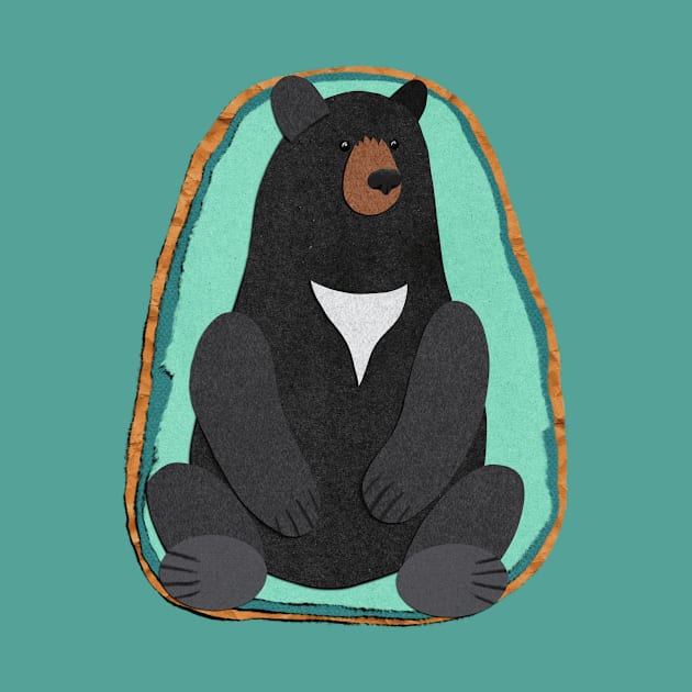 Paper craft black bear by Black Squirrel CT