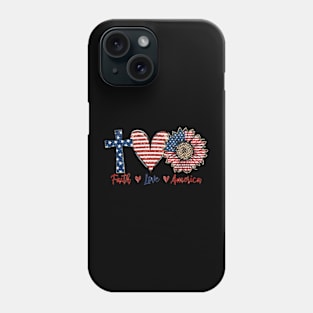 Faith love america Phone Case