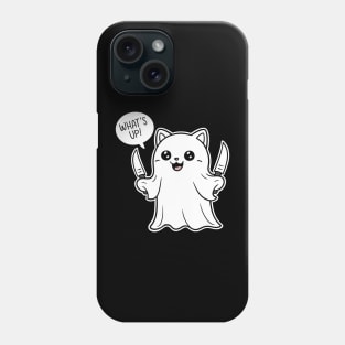 Cute Ghost with knife What's Up Phone Case