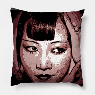 Anna May Wong red Pillow