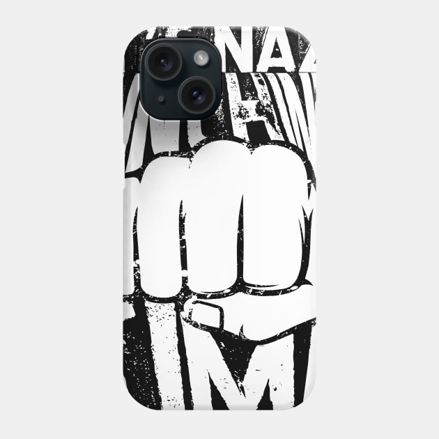 Nazi Punching Time - Black Phone Case by T73Designs