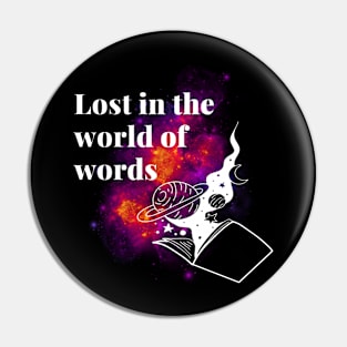 Bookworm lost in the world of words Pin