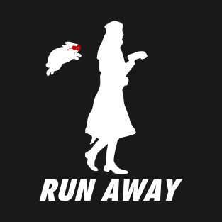 Run Away King Arthur Killer Rabbit White T-Shirt