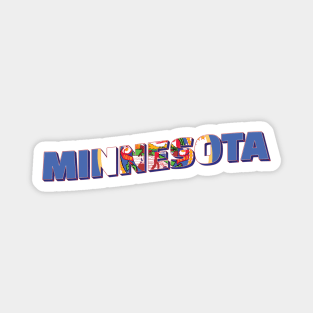 Minnesota vintage style retro souvenir Magnet