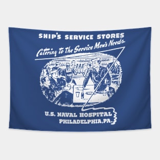 Vintage Philadelphia Navy Men Service Store Tapestry