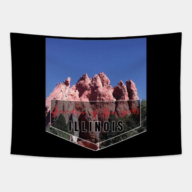 Garden of the gods, Illinois Tapestry by TeeText