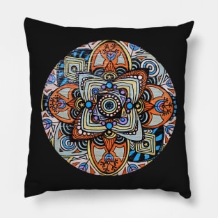 70's Vibe Mandala Pillow