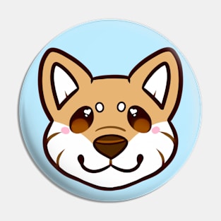 Shiba Inu Face Pin