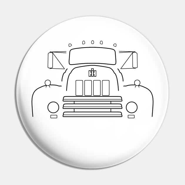 International Harvester IH R-190 classic truck black outline graphic Pin by soitwouldseem